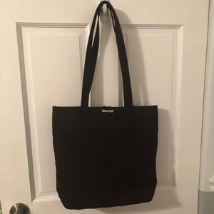 Vera Bradley dark brown shoulder bag/purse. Button closure with 3 inside pockets